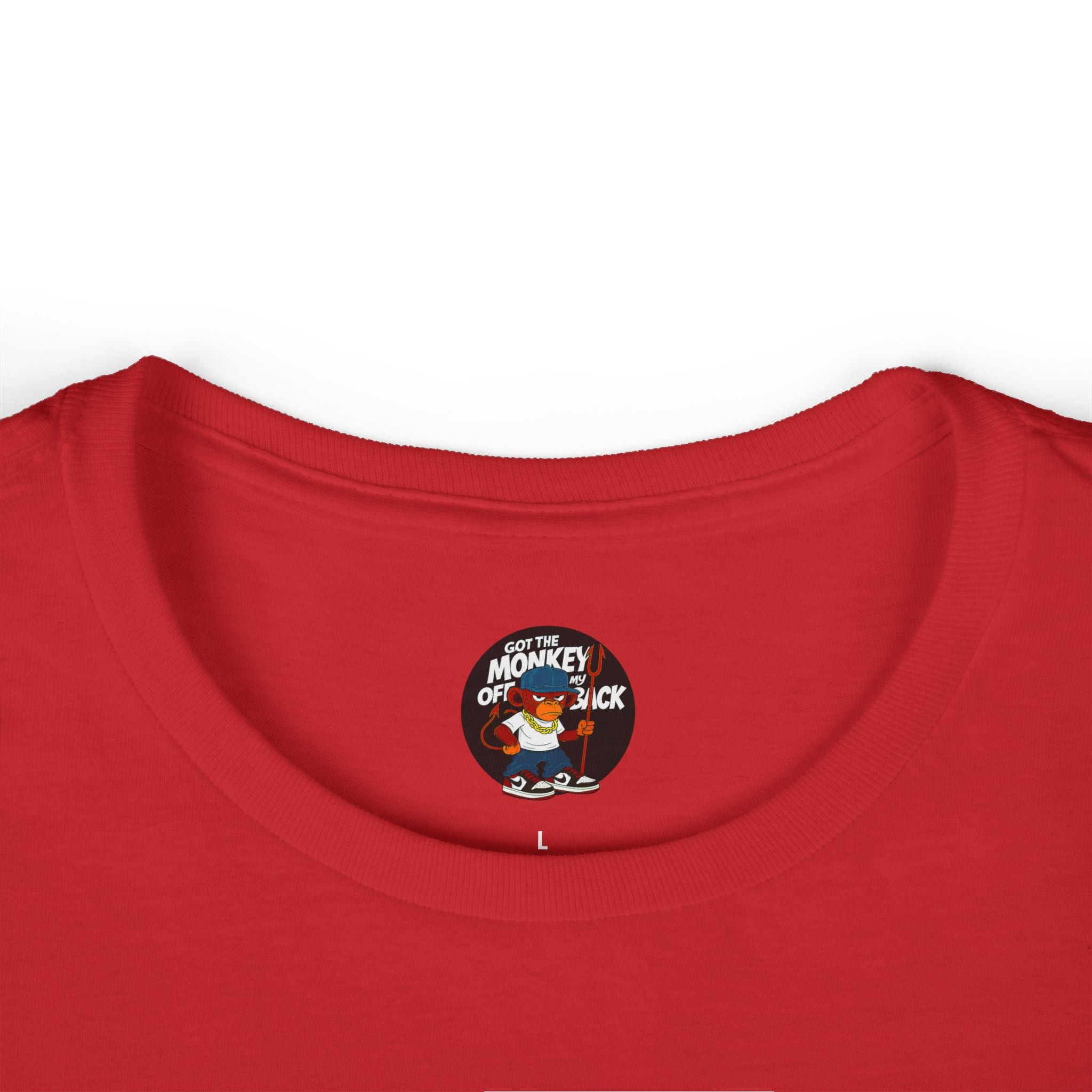 Sober As F@ck Women’s Tee — “Got the Monkey Off My Back” Recovery Shirt