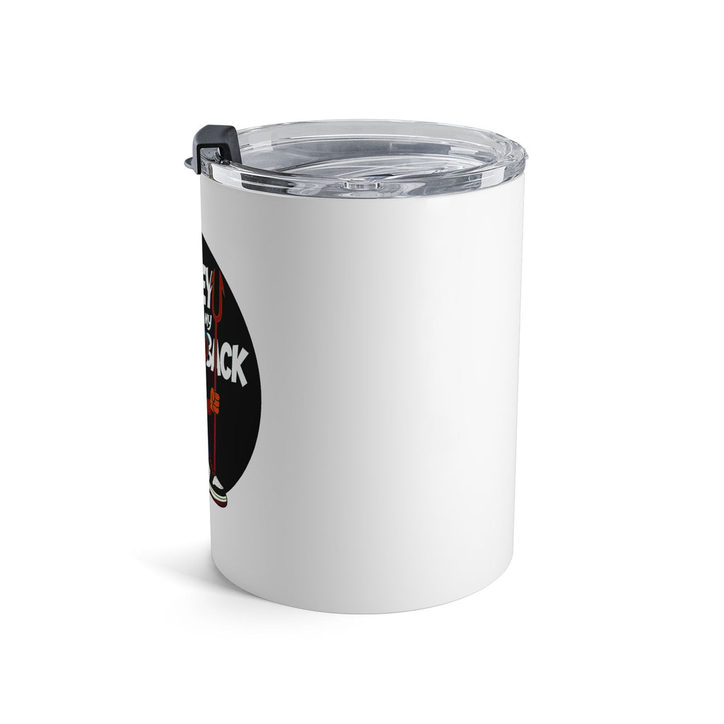 10oz Tumbler — 'Got the Monkey Off My Back' Cartoon Monkey Coffee Travel Mug