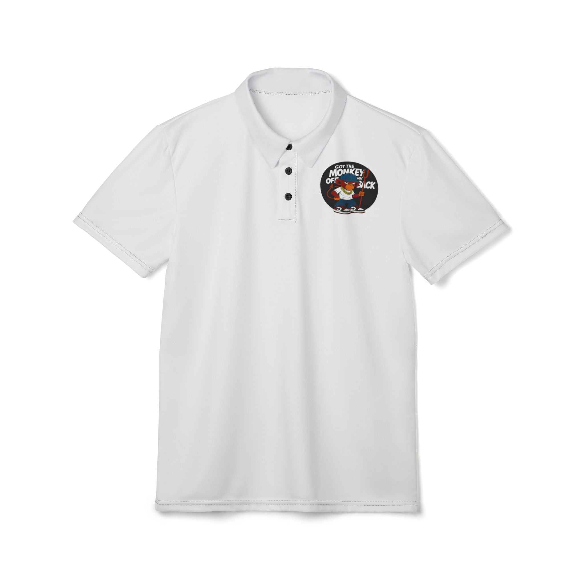 Retro Gaming Polo Shirt — "Player 1" Arcade Badge Chest Patch