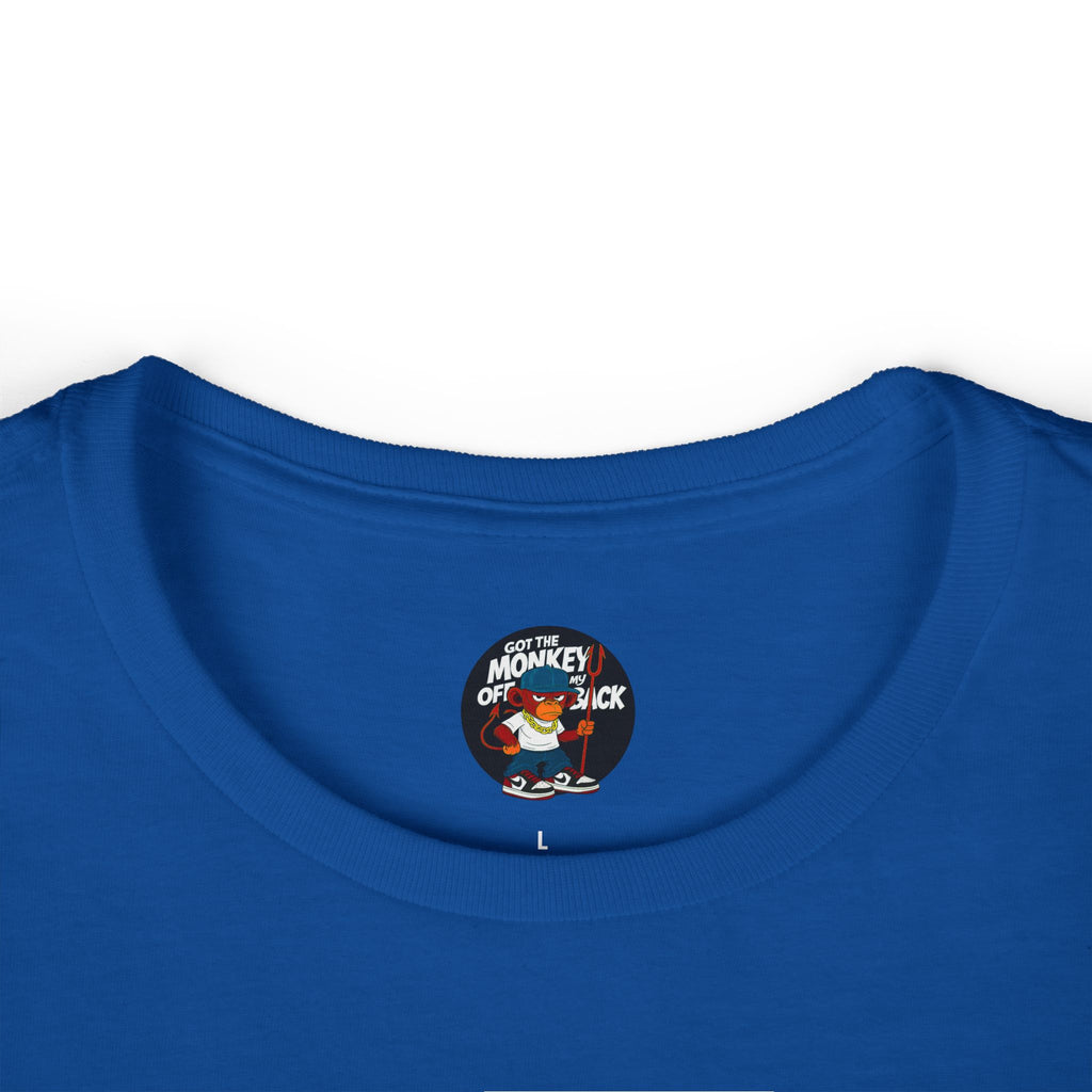 Sober As F@ck Women’s Tee — “Got the Monkey Off My Back” Recovery Shirt