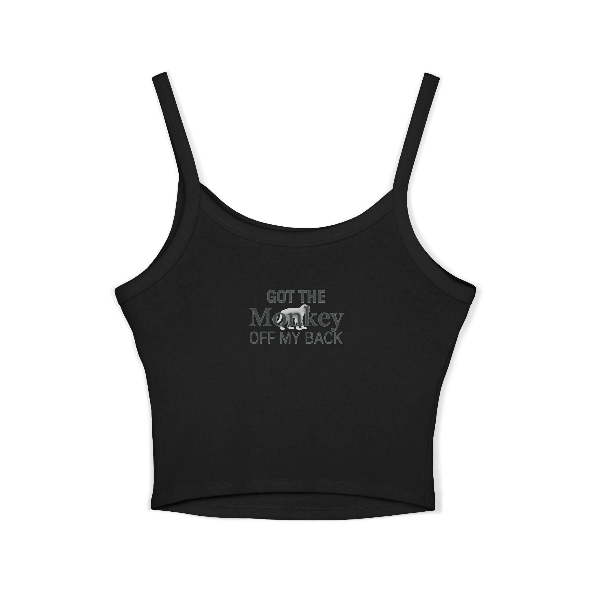 Spaghetti Tank Top — "Sober As F*ck" Red Script Graphic