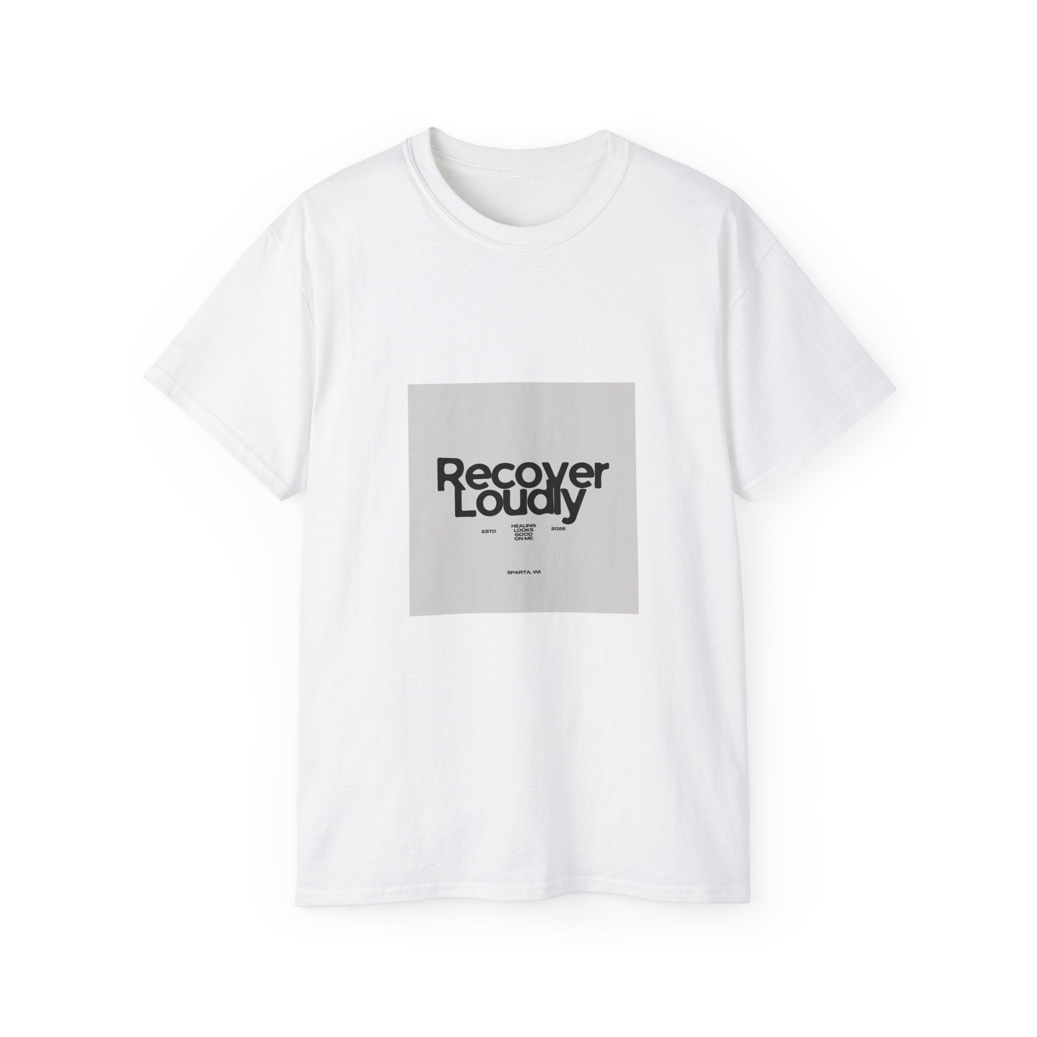 Recover Loudly Graphic Tee — “Get The Monkey Off My Back” Back Print