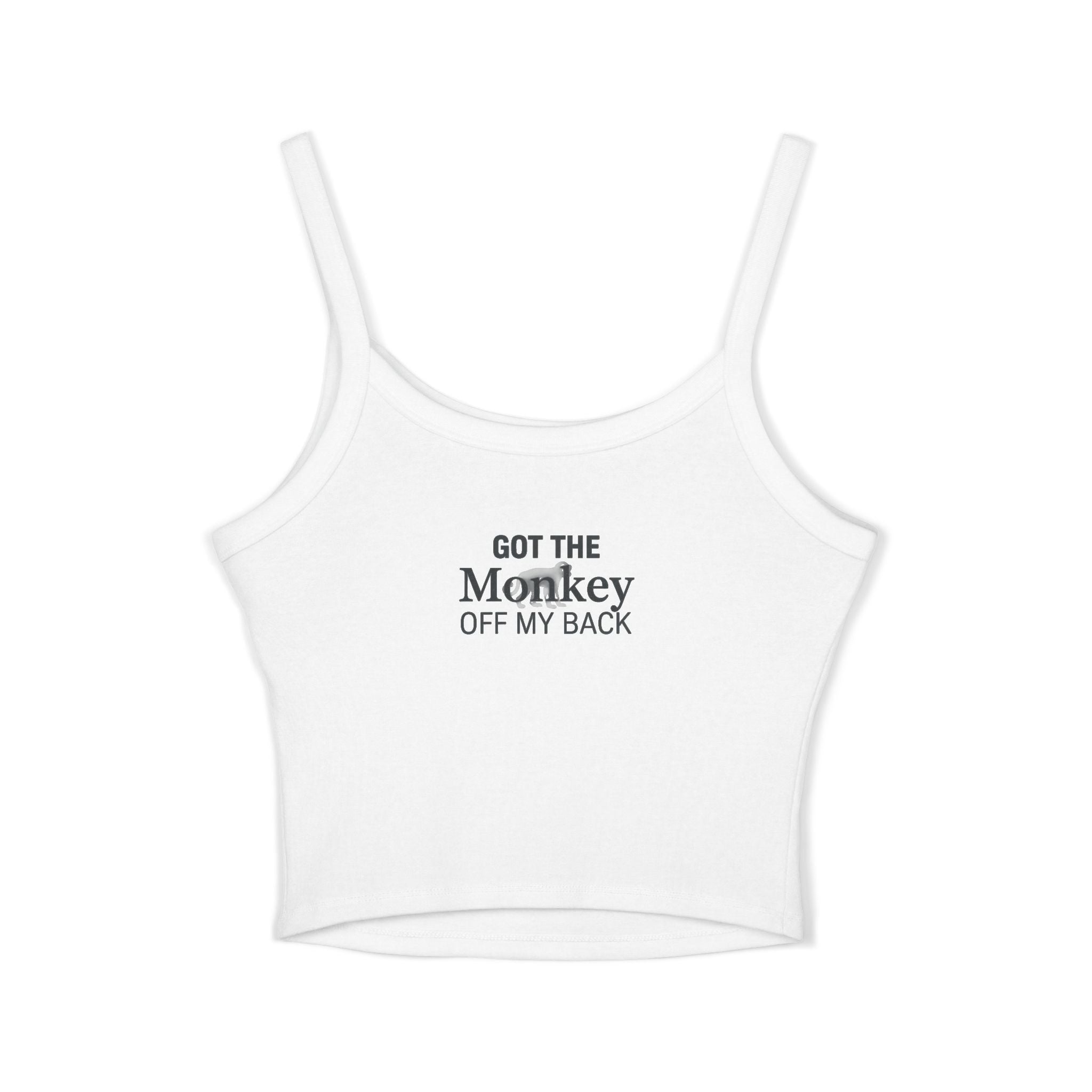Spaghetti Tank Top — "Sober As F*ck" Red Script Graphic