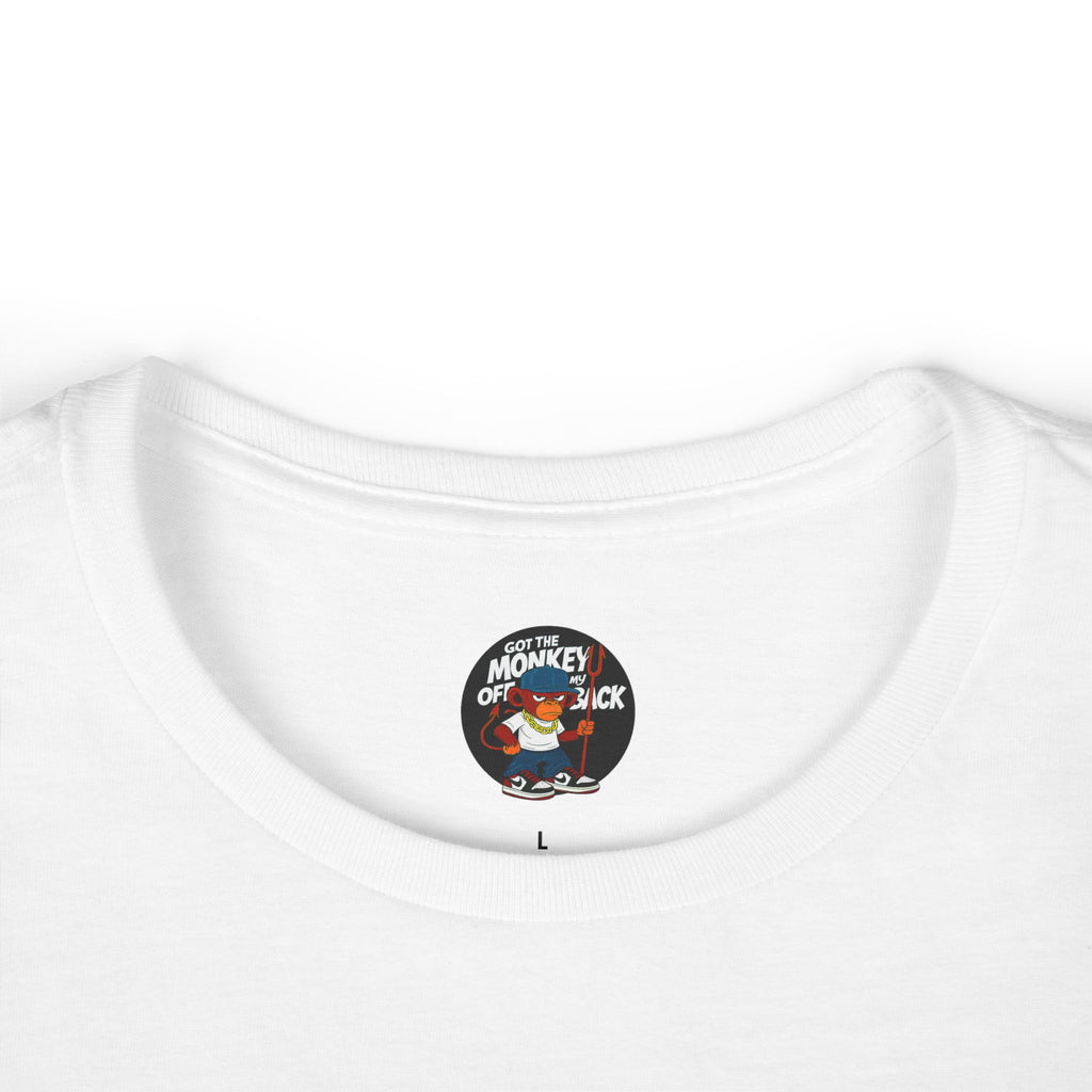 Sober As F@ck Women’s Tee — “Got the Monkey Off My Back” Recovery Shirt