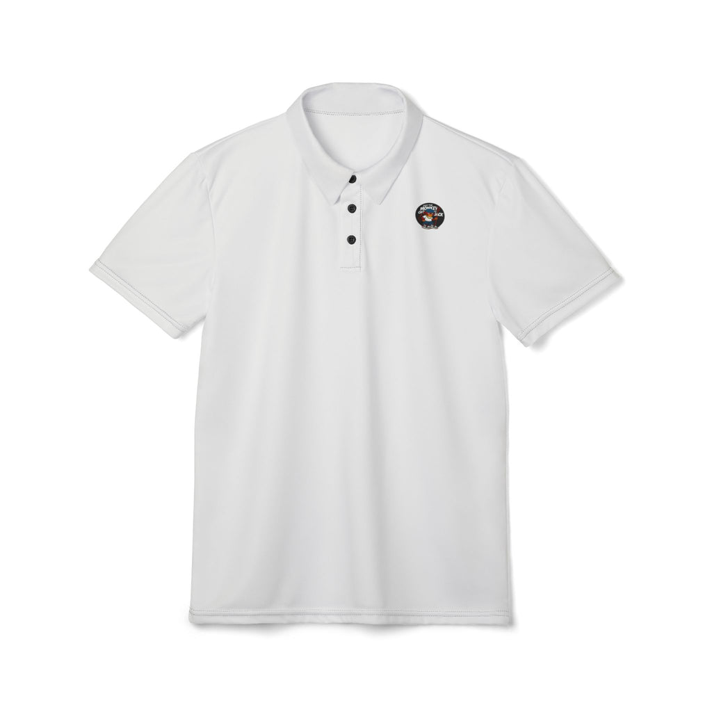 Retro Gaming Polo Shirt — "Player 1" Arcade Badge Chest Patch
