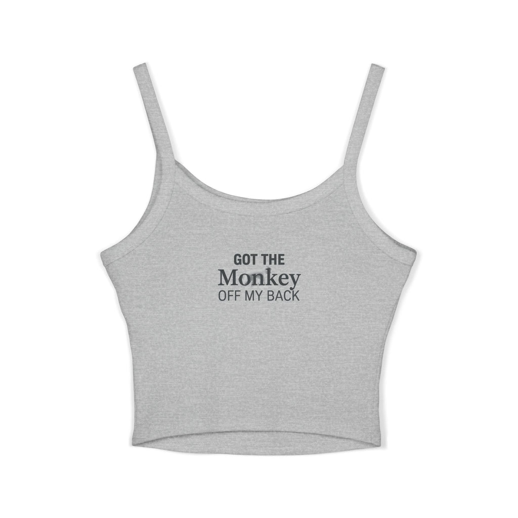 Spaghetti Tank Top — "Sober As F*ck" Red Script Graphic
