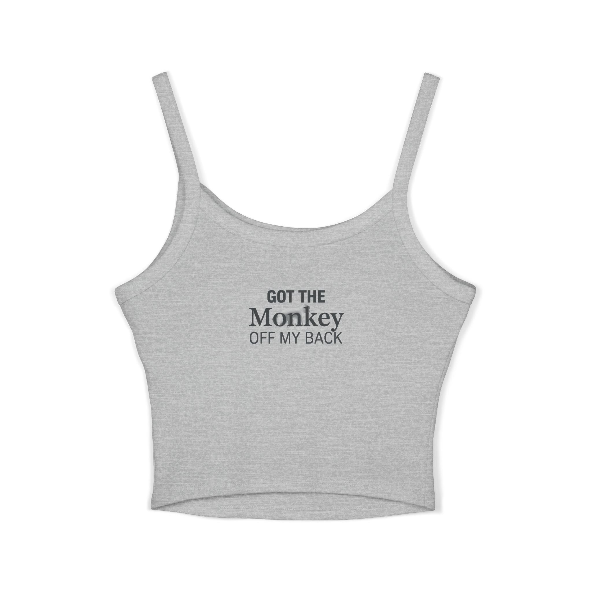 Spaghetti Tank Top — "Sober As F*ck" Red Script Graphic