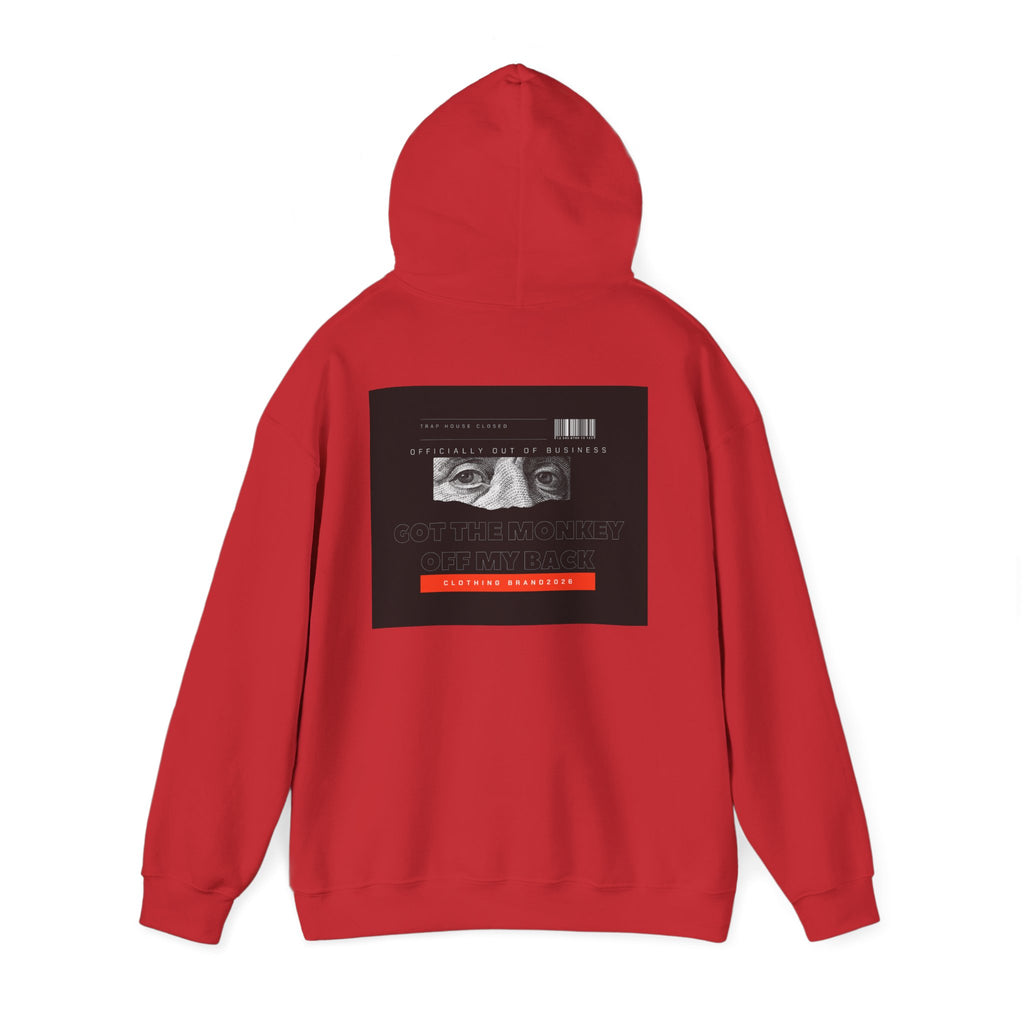 Hoodie — Noir Glitch Face Graphic Hoodie (Eyes, Barcode & 'Caution' Accent)