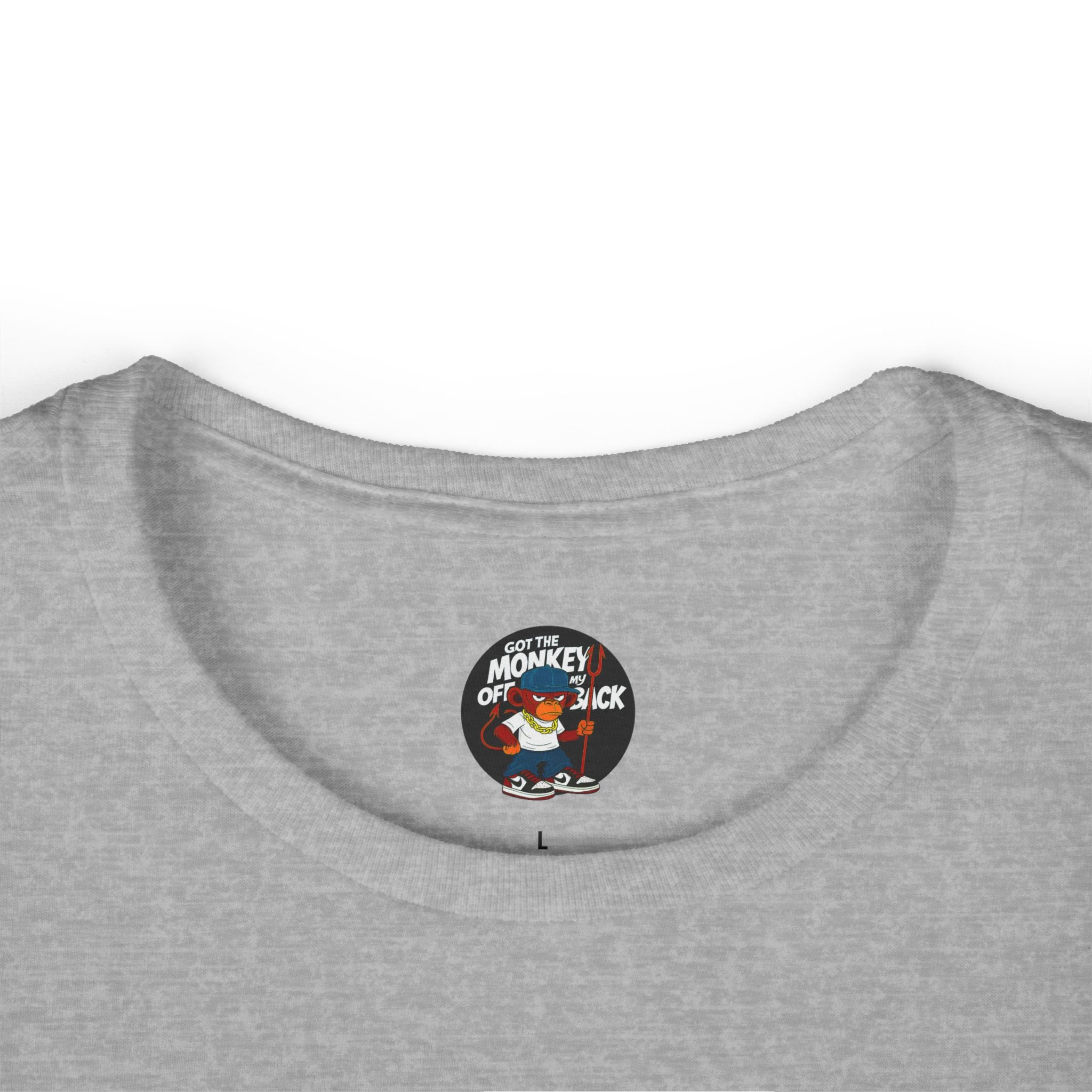 Sober As F@ck Women’s Tee — “Got the Monkey Off My Back” Recovery Shirt