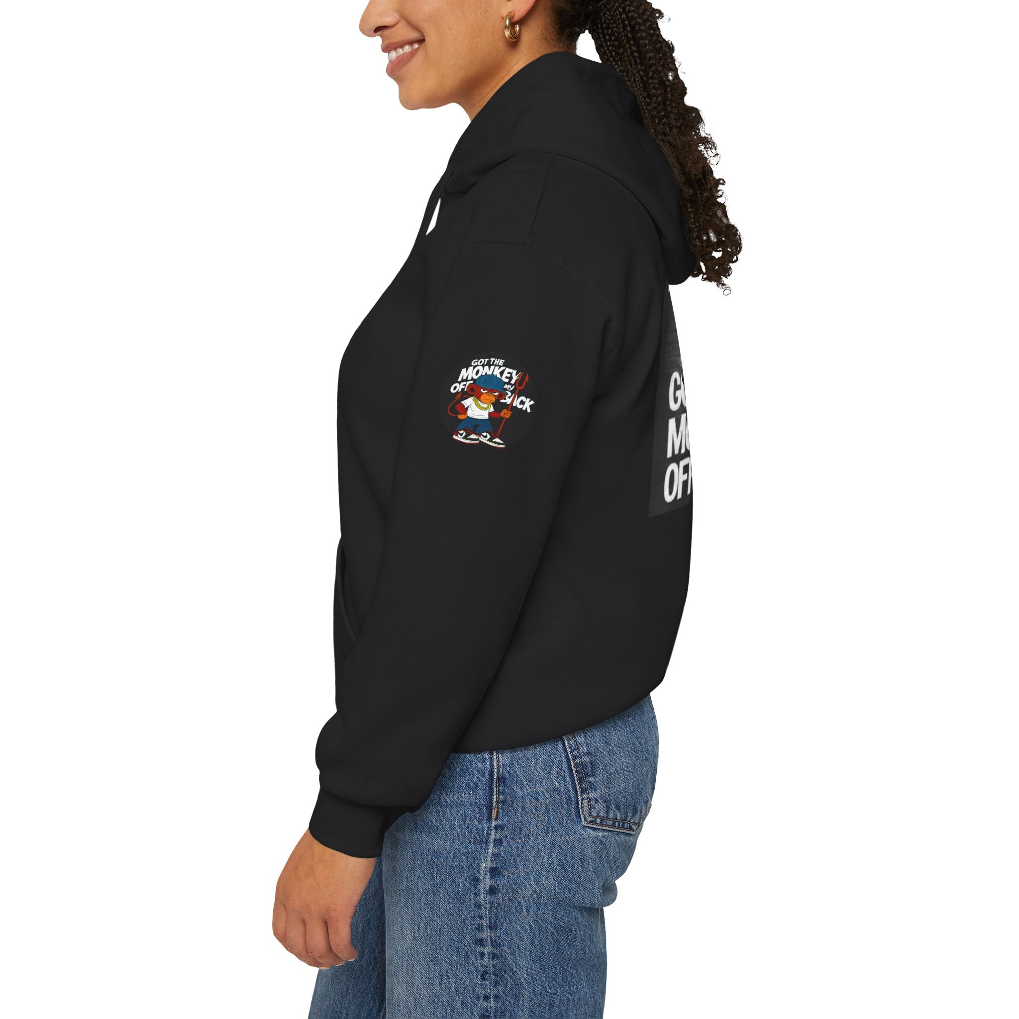 Got the Monkey Off My Back Hoodie — Retro Detox Graphic Hooded Sweatshirt