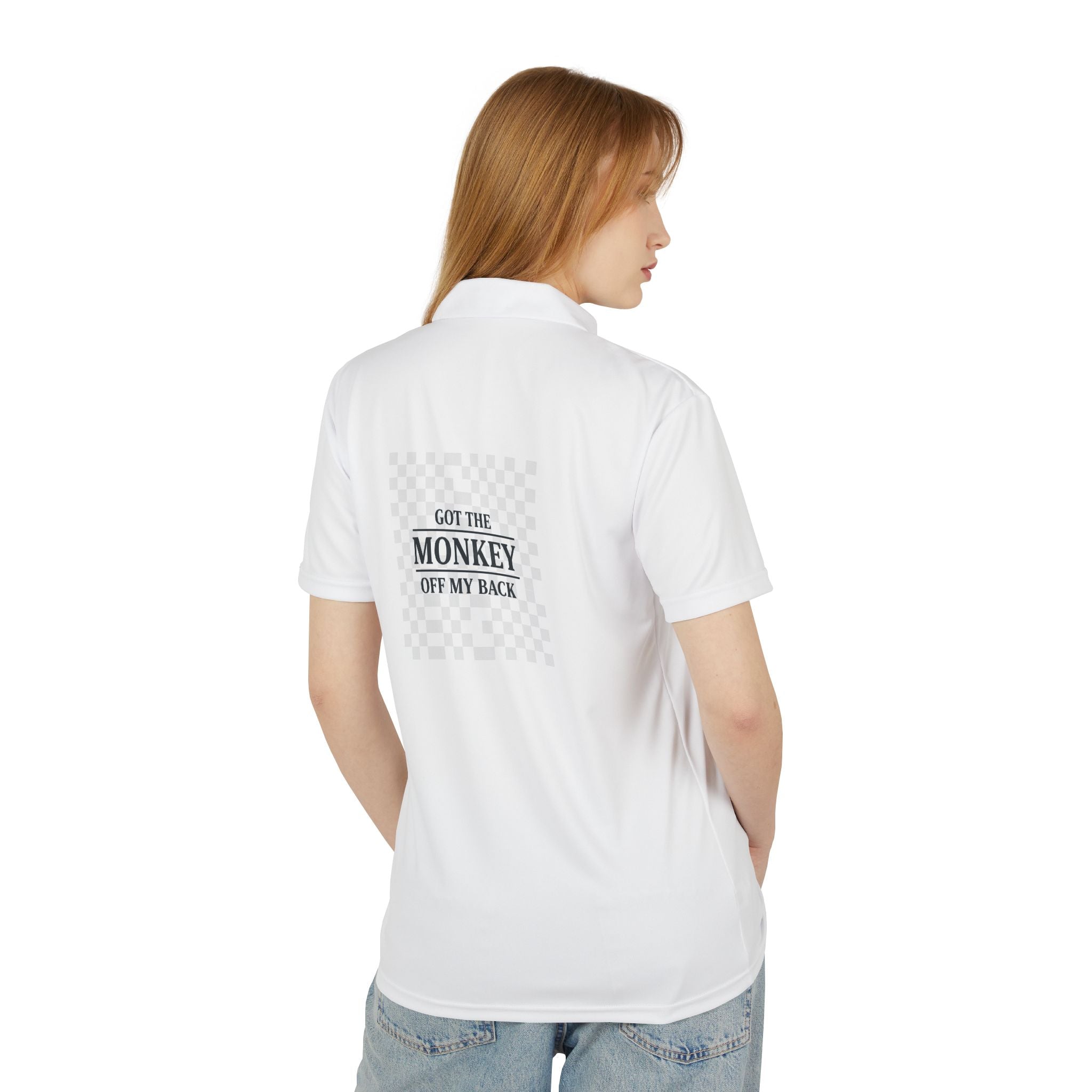 Retro Gaming Polo Shirt — "Player 1" Arcade Badge Chest Patch